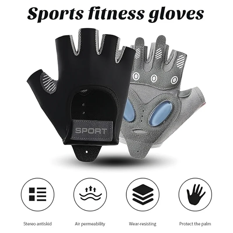 Miomu Guantes de Entrenamiento Antideslizantes, Negro