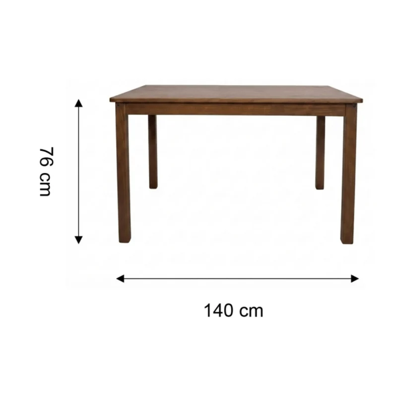 Tokoa Juego de Comedor Rectangular 6 Sillas Madera Castaño (CO-4017)
