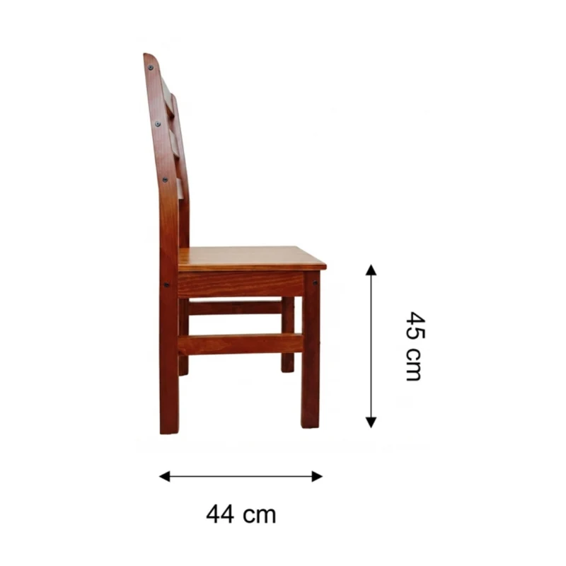 Tokoa Juego de Comedor Rectangular 6 Sillas Madera Castaño (CO-4017)