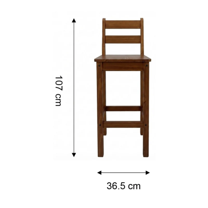 Tokoa Silla de Bar de Madera Castaño (AC-704)