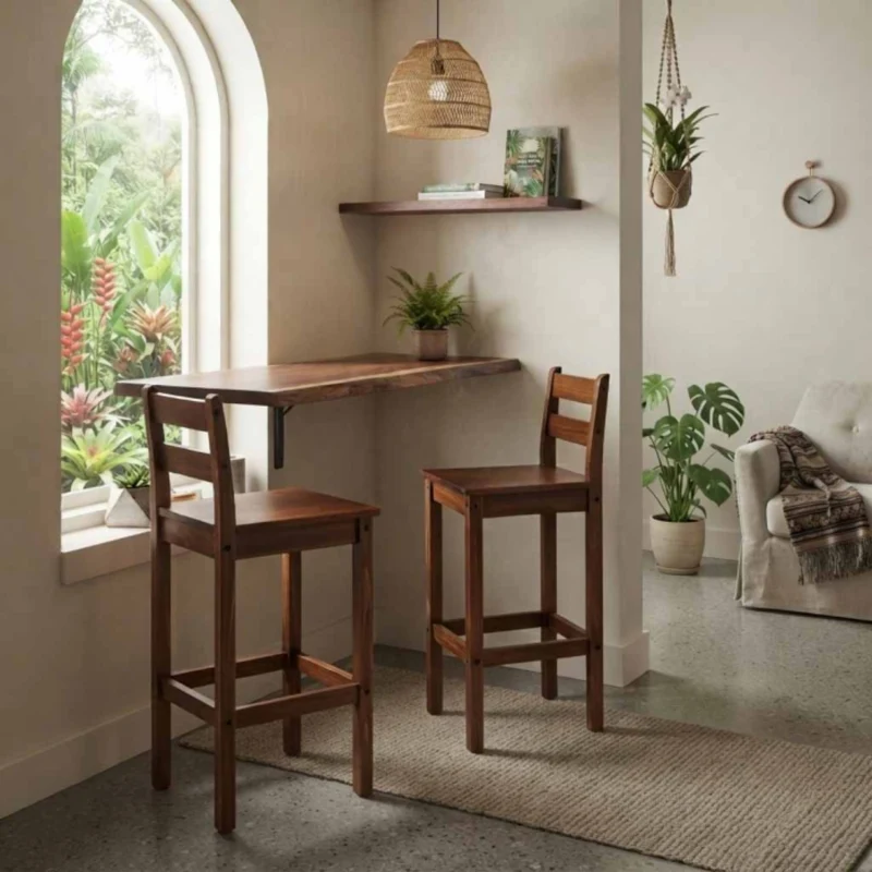 Tokoa Silla de Bar de Madera Castaño (AC-704)