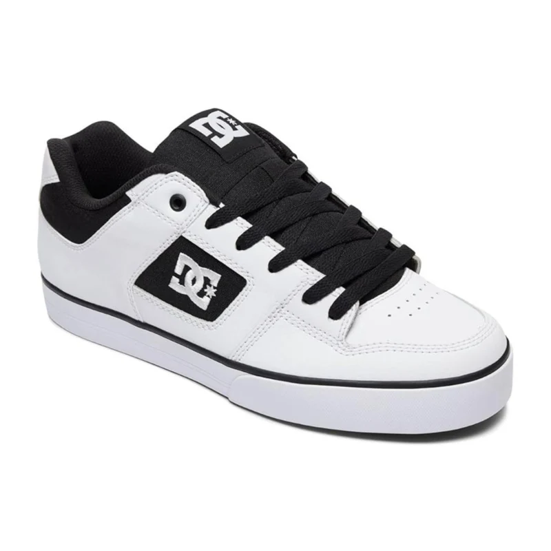 DC Shoes Tenis Pure Blanco/Negro, para Hombre