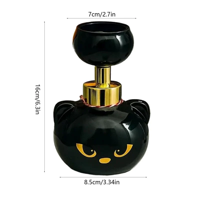 Miomu Dispensador de Jabón Líquido, Diseño Gato
