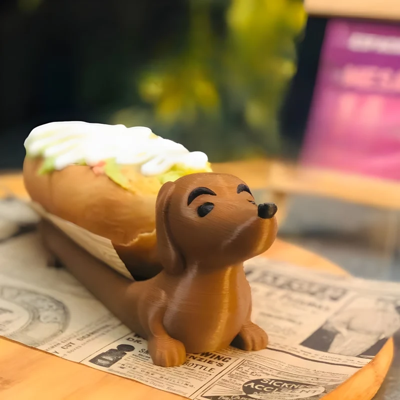 Miomu Plato en Forma de Perro Salchicha para Perros Calientes