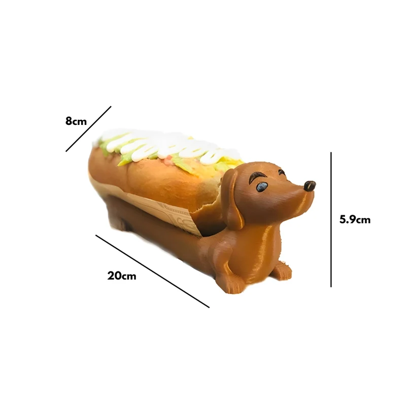 Miomu Plato en Forma de Perro Salchicha para Perros Calientes