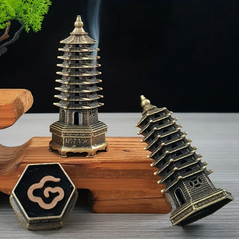 Miomu Quemador de Incienso Metálico, Diseño Decorativo Oriental
