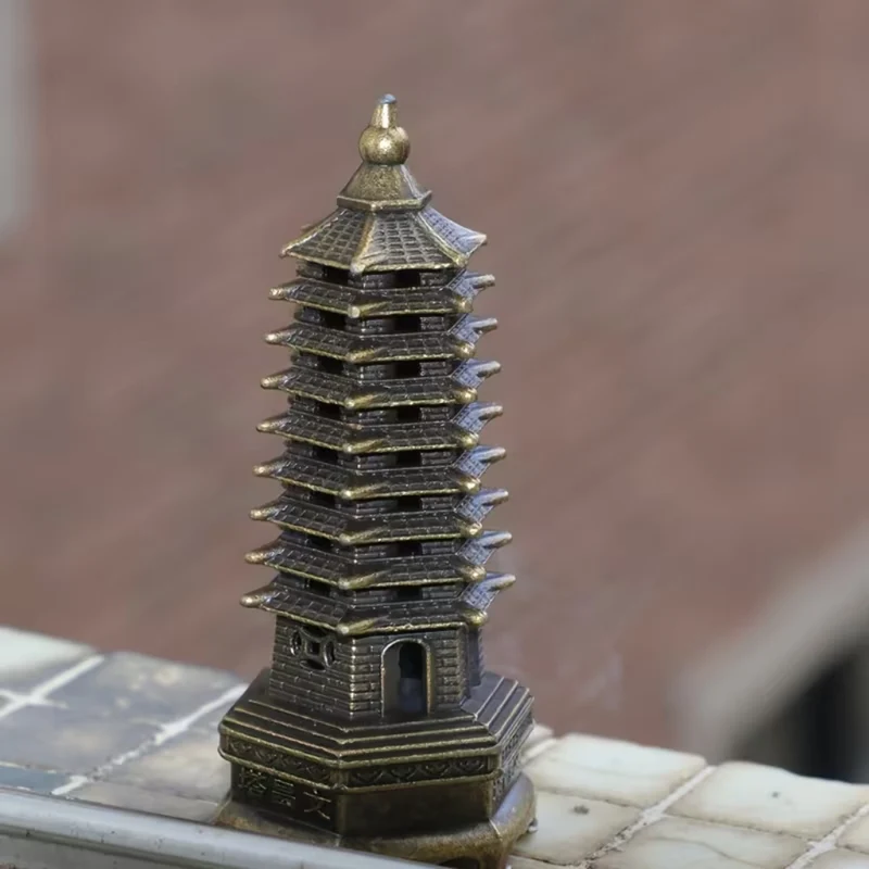 Miomu Quemador de Incienso Metálico, Diseño Decorativo Oriental
