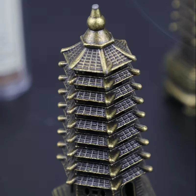 Miomu Quemador de Incienso Metálico, Diseño Decorativo Oriental