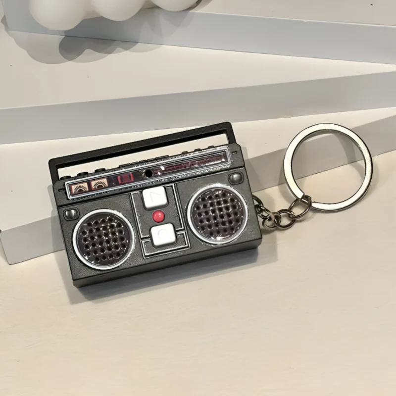Miomu Llavero Mini Radio Retro Portátil con Sonido