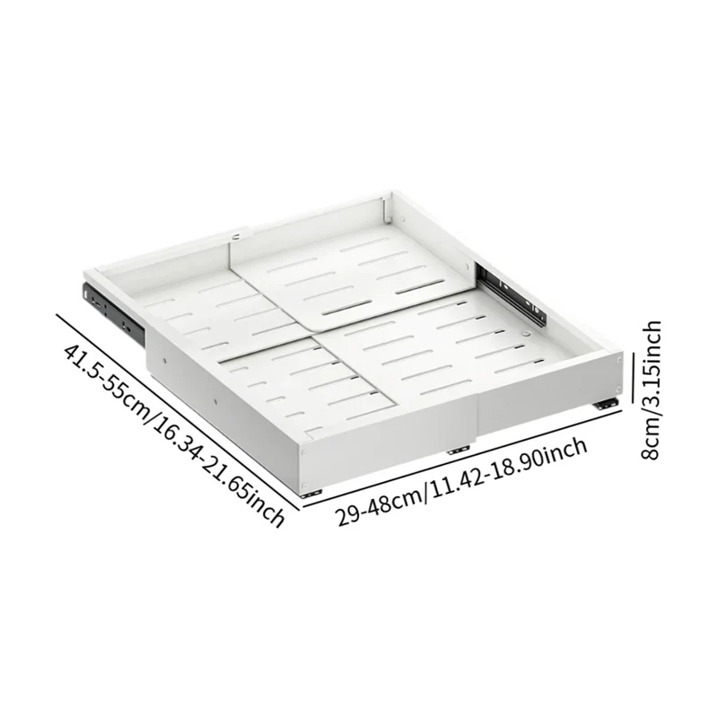 Miomu Organizador de Cubiertos Extraíble de Acero de Carbono