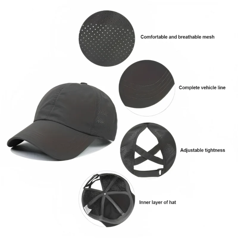Miomu Gorra de Béisbol Transpirable de Malla