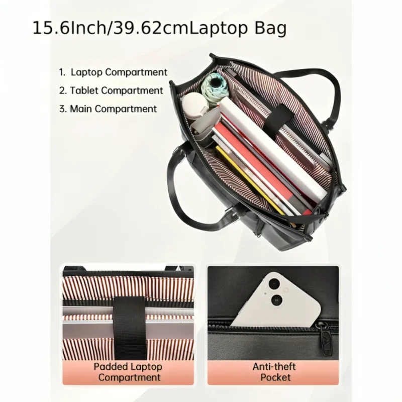 Miomu Bolso de Mano con Compartimieto para Almuerzo