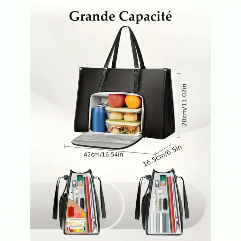Miomu Bolso de Mano con Compartimieto para Almuerzo