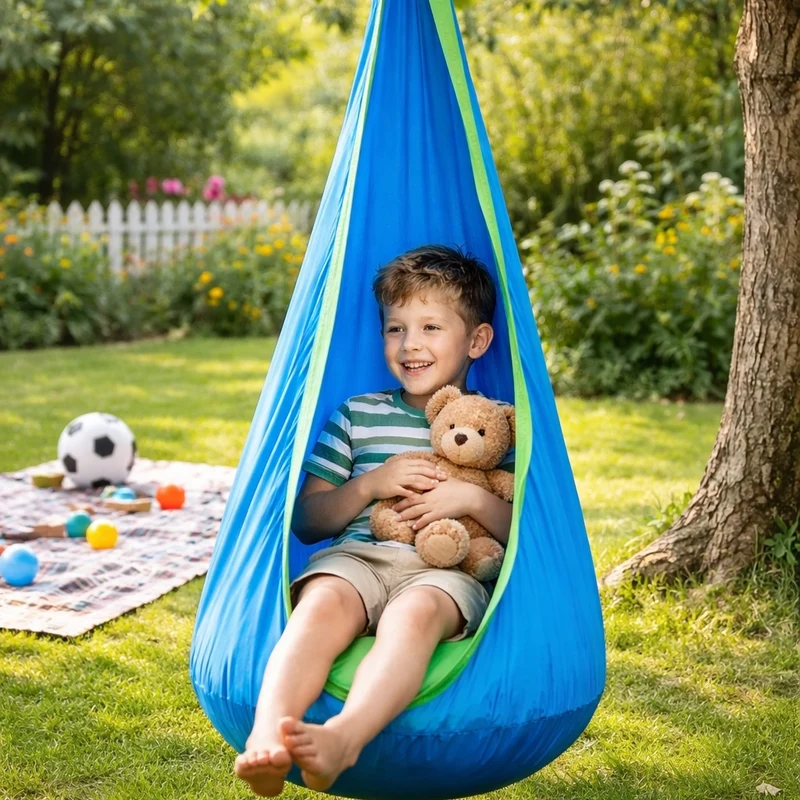 Miomu Asiento de Columpio con Forma de Capullo Sensorial de Jardín para Niños