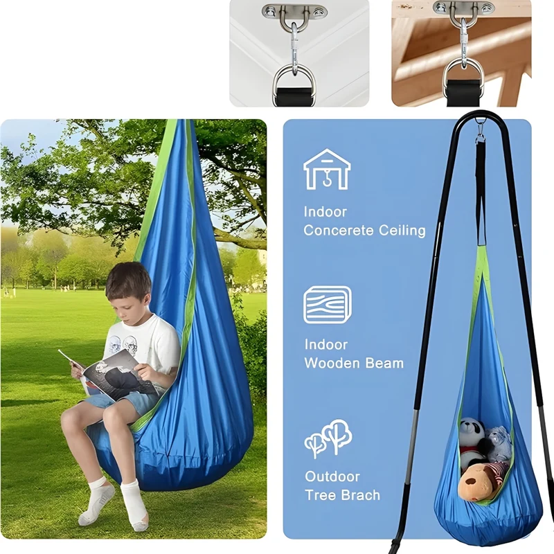 Miomu Asiento de Columpio con Forma de Capullo Sensorial de Jardín para Niños