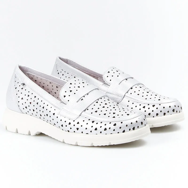 Mocasines Fluchos Gladis F1685 Plata