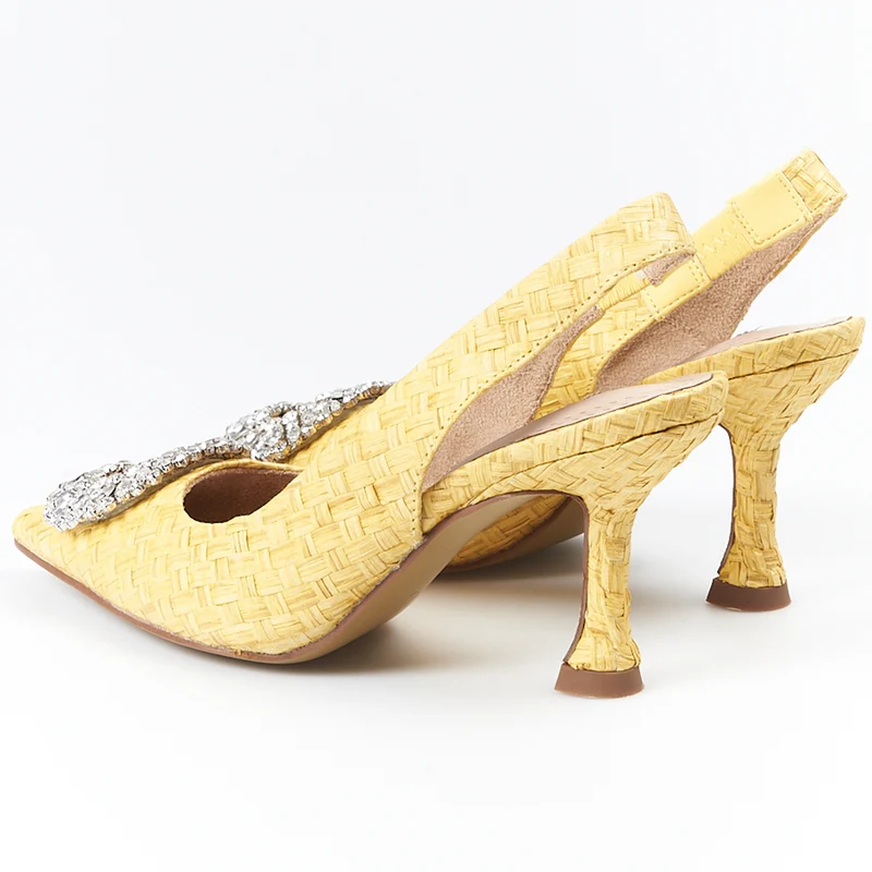 Zapatos Corina Rafia Joya M3185 Amarillo