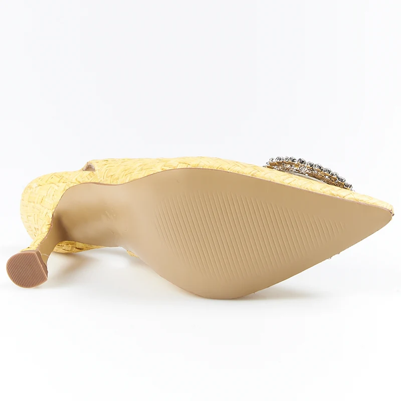 Zapatos Corina Rafia Joya M3185 Amarillo