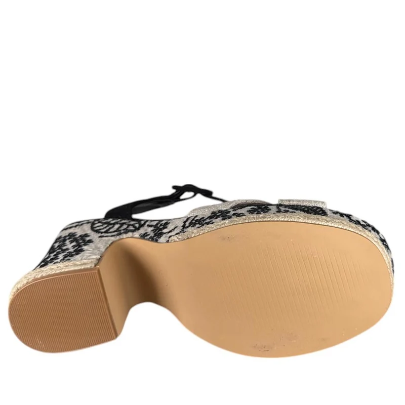 Sandalias de Esparto Mandarina Brígida Negro