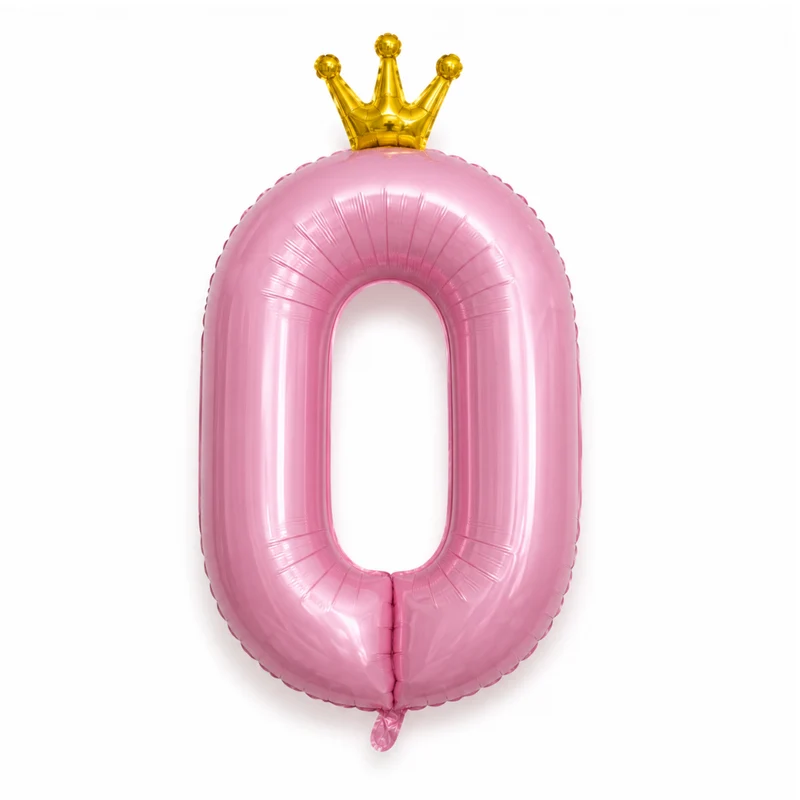 Miomu Globo Numérico Metálico Decorativo, Rosa