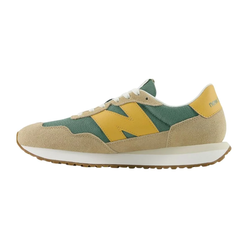 New Balance Tenis 237 Café/Verde/Amarillo, para Hombre