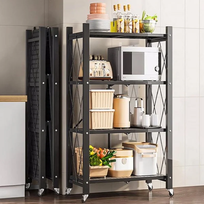 Miomu Estantería de Cocina Plegable de 4 Niveles