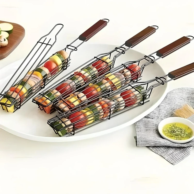 Miomu Pincho de Acero Inoxidable para Asar Verduras en Barbacoas