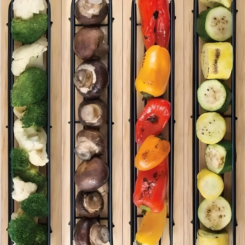 Miomu Pincho de Acero Inoxidable para Asar Verduras en Barbacoas