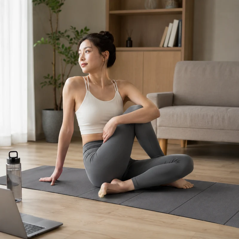 Miomu Mat de Yoga Plegable para Ejercicio y Estiramientos