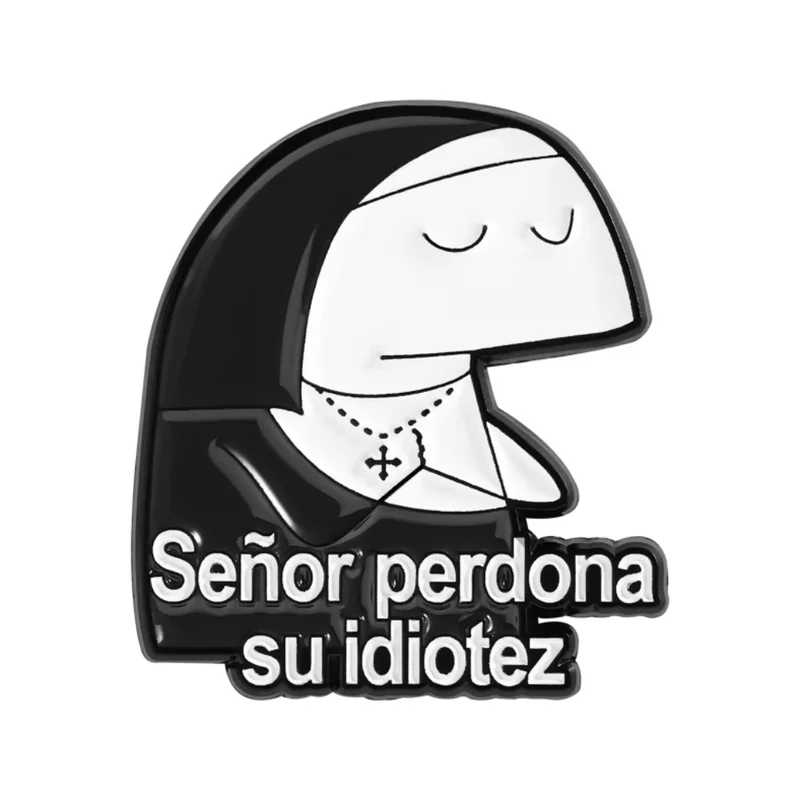 Miomu Pin Esmaltado Flork con Frases Graciosas para Bolsos y Chaquetas