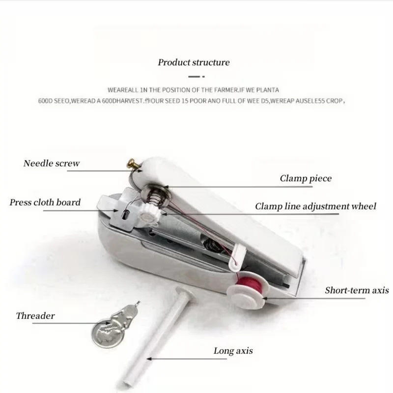 Miomu Mini Máquina de Coser Portátil Manual para Reparación de Ropa