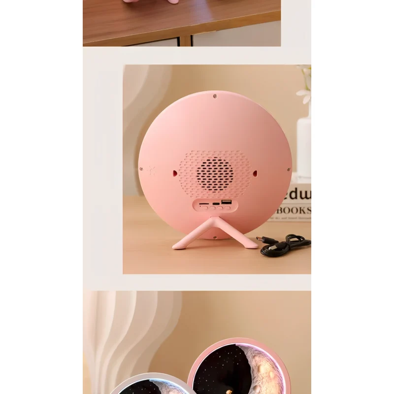 Miomu Lámpara y Parlante Invisible a Luz, Diseño Luna