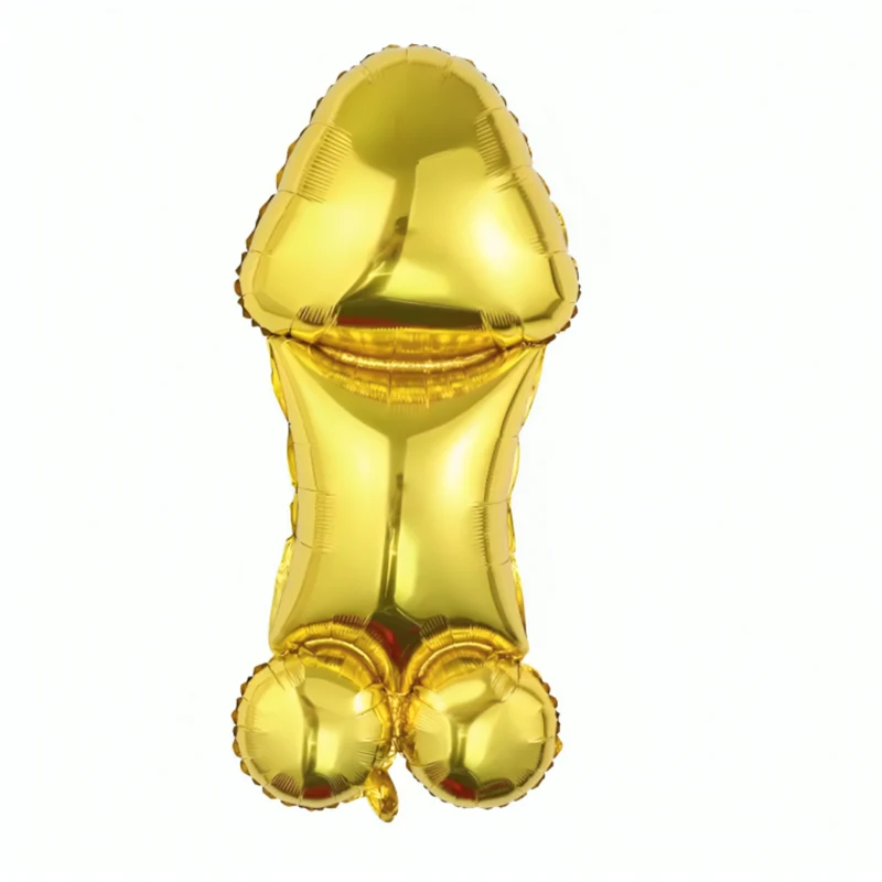 Miomu Globo Metálico para Fiestas, Diseño Penis
