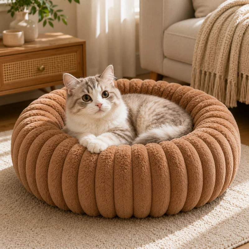 Miomu Cama Cómoda Tipo Donut para Mascotas