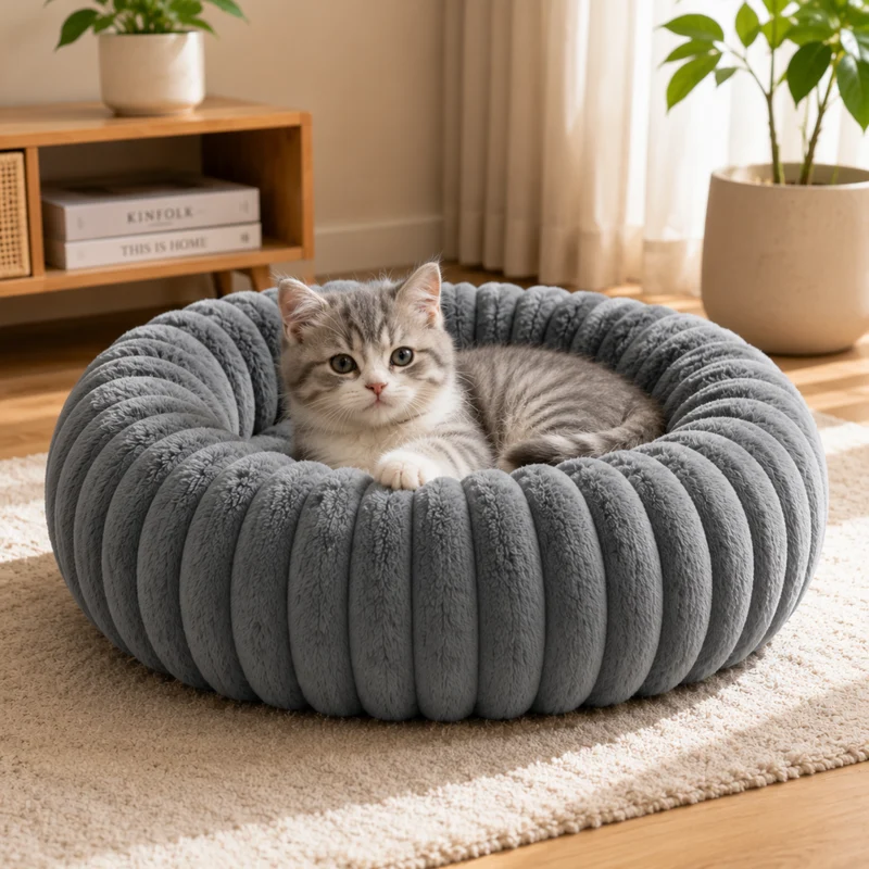 Miomu Cama Cómoda Tipo Donut para Mascotas