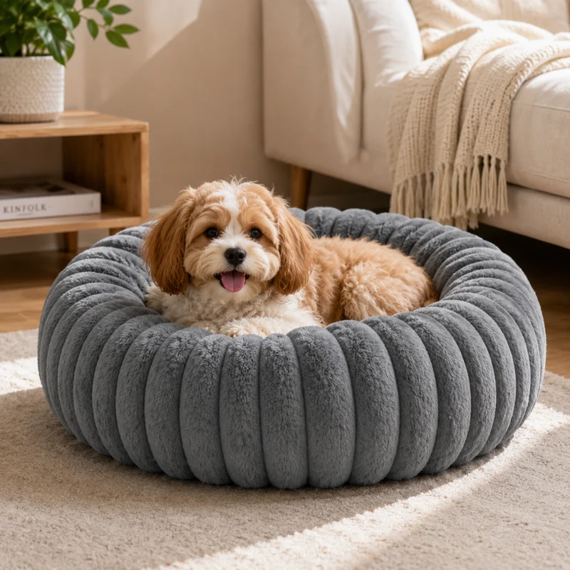 Miomu Cama Cómoda Tipo Donut para Mascotas