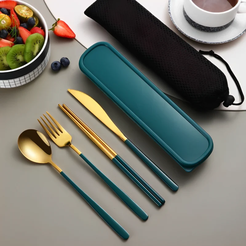 Miomu Set De Cubiertos de Acero Inoxidable con Estuche