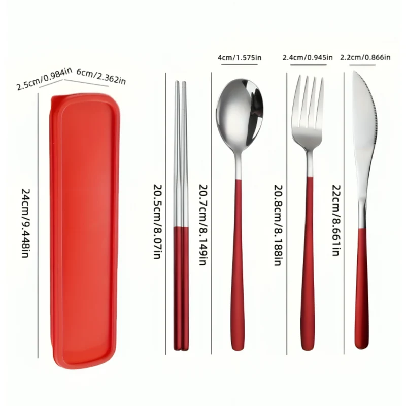 Miomu Set De Cubiertos de Acero Inoxidable con Estuche