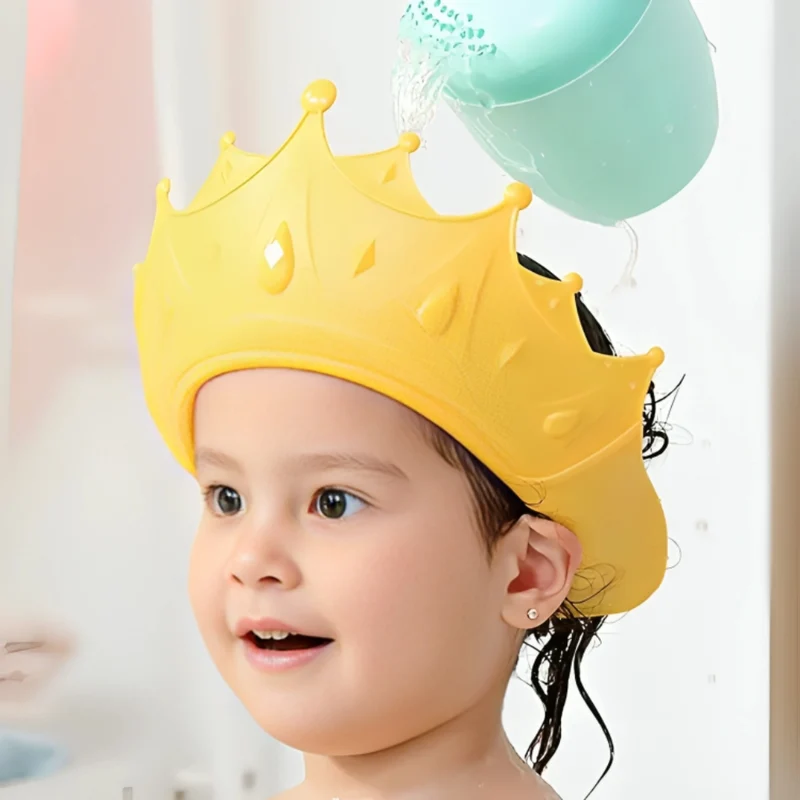 Miomu Gorro de Baño Impermeable para Niños, Diseño Corona