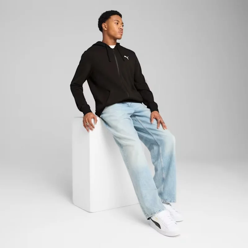 Puma Sudadera con Capucha Essentials Small Logo Negro, para Hombre