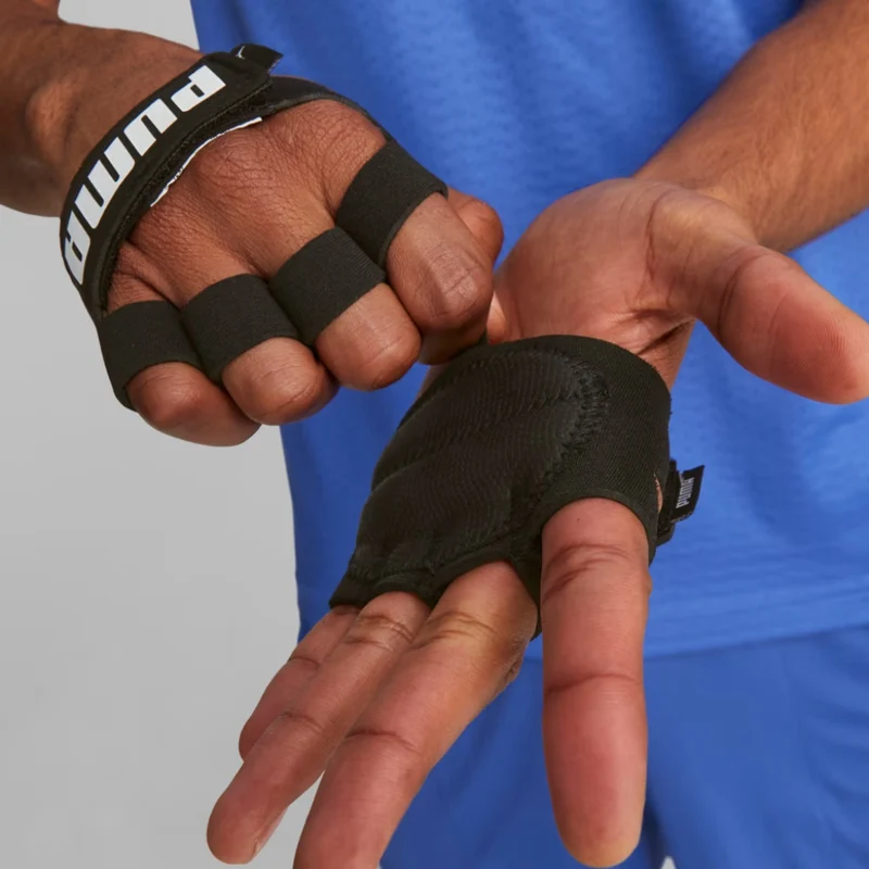 Puma Guantes para Ejercicio Essentials Grip Negro/Blanco, Unisex