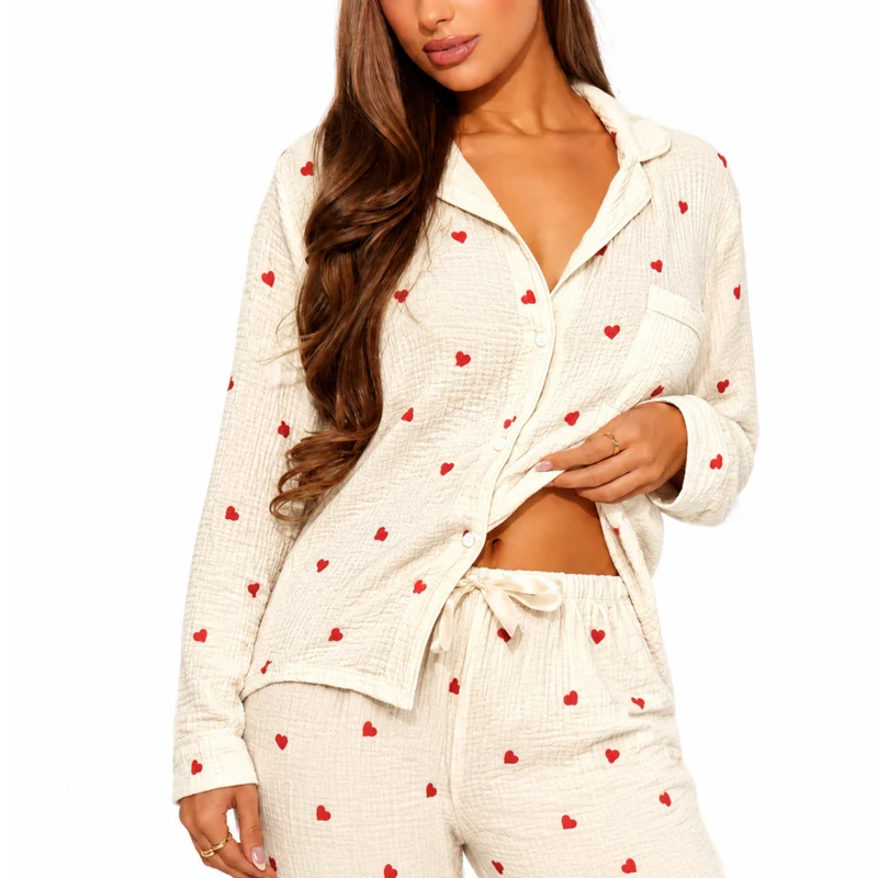 Miomu Pijama de 2 Piezas, Sinfonía de Corazones
