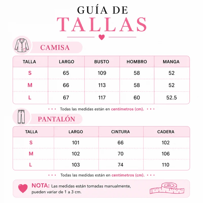 Miomu Pijama de 2 Piezas, Sinfonía de Corazones