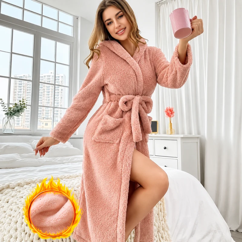 Miomu Bata para Mujer, Rosa Amore