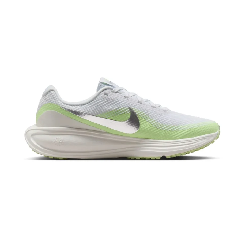 Nike Tenis Revolution 8 Blanco/Plateado/Amarillo Neón, para Mujer