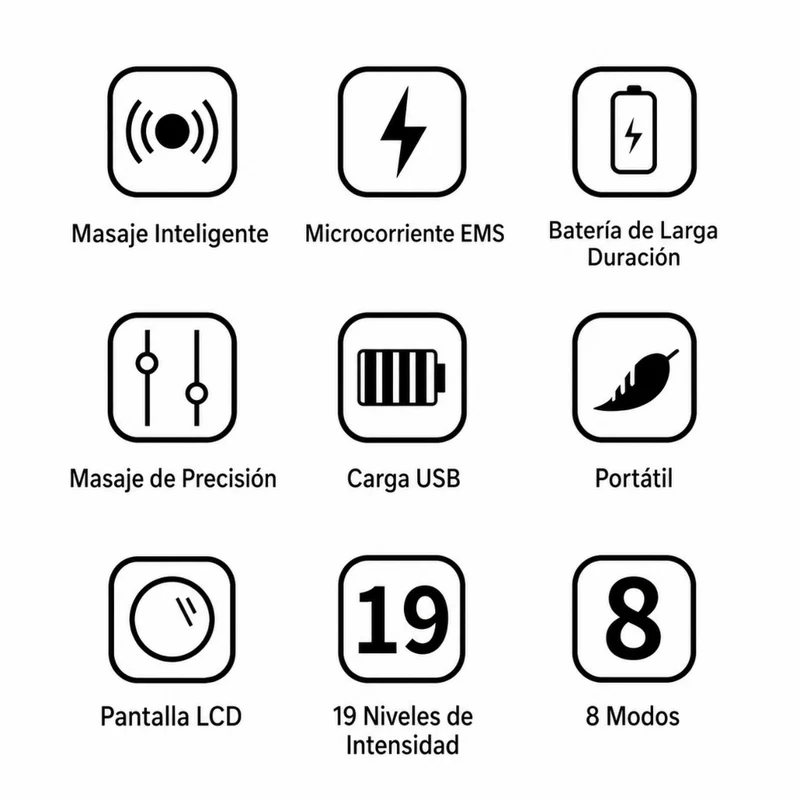 Miomu Tapete Masajeador Recargable para Pies con 8 Modos