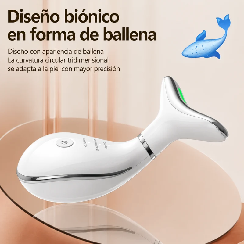 Miomu Masajeador Facial y de Cuello con Luz Roja