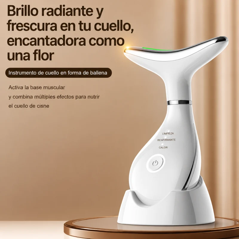 Miomu Masajeador Facial y de Cuello con Luz Roja