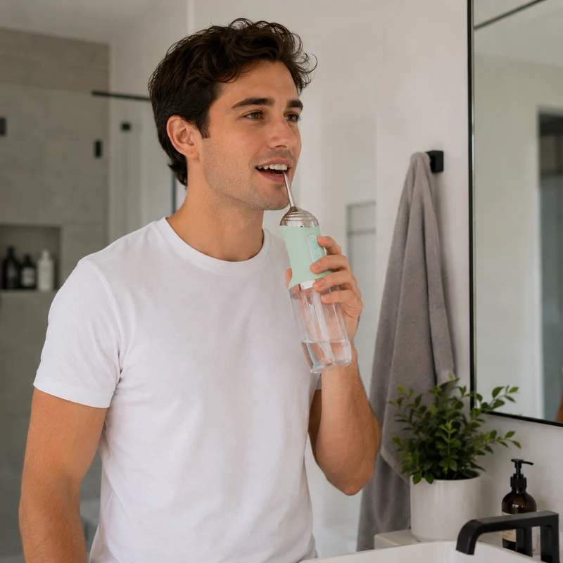 Miomu Irrigador Eléctrico Portátil para Higiene Bucal