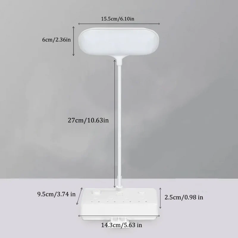 Miomu Lámpara de Escritorio LED con 2 Puertos de Carga USB y 4 Tomas de Corriente